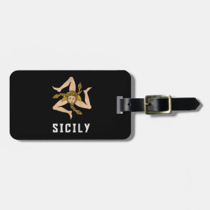 Étiquette À Bagage Drapeau de style Vintage Sicile