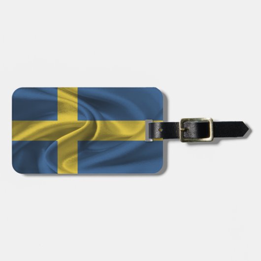 Étiquette À Bagage Drapeau De Suède (Devant horizontal)