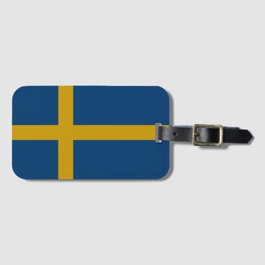 Étiquette À Bagage Drapeau de Suède (Devant Horizontal)
