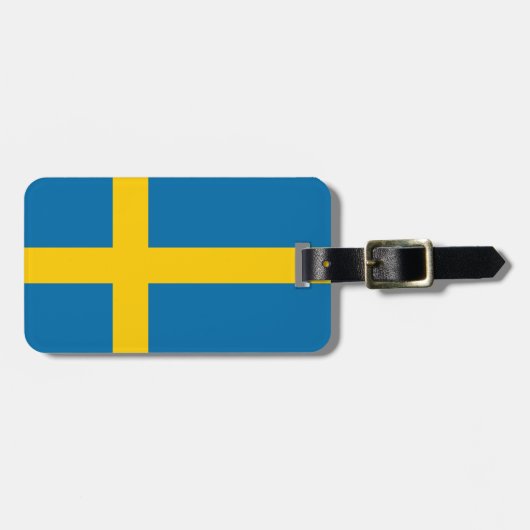 Étiquette À Bagage Drapeau de Suède (Devant horizontal)