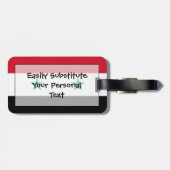 Étiquette À Bagage Drapeau de Syrie Easy ID Personal (Dos horizontal)