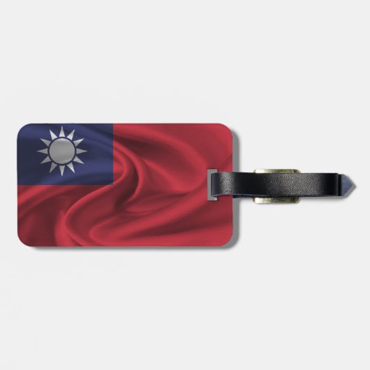 Étiquette À Bagage Drapeau de Taïwan (Dos horizontal)