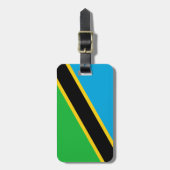 Étiquette À Bagage Drapeau de Tanzanie (Devant Vertical)