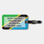 Étiquette À Bagage Drapeau de Tanzanie Easy ID Personal (Dos horizontal)