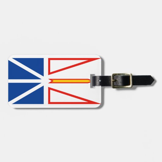 Étiquette À Bagage Drapeau de TERRE-NEUVE (Devant horizontal)