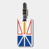Étiquette À Bagage Drapeau de TERRE-NEUVE (Devant Vertical)