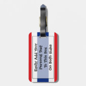 Étiquette À Bagage Drapeau de Thaïlande Easy ID Personal (Dos Vertical)