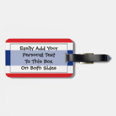 Étiquette À Bagage Drapeau de Thaïlande Easy ID Personal (Dos horizontal)