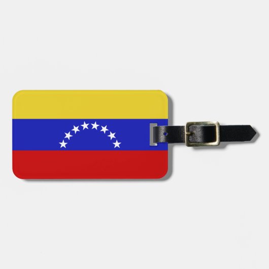 Étiquette À Bagage Drapeau de Venezuala (Devant horizontal)