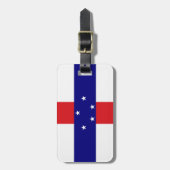 Étiquette À Bagage Drapeau des Antilles Pays-Bas (Devant Vertical)