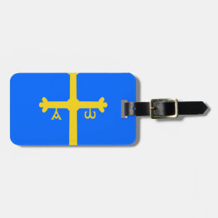 Étiquette À Bagage Drapeau des Asturies (Espagne)