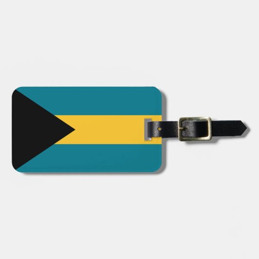 Étiquette À Bagage Drapeau des Bahamas (Devant horizontal)
