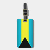 Étiquette À Bagage Drapeau des Bahamas Arête sombre (Devant Vertical)