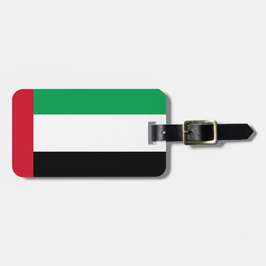 Étiquette À Bagage Drapeau des Emirats Arabes Unis (Devant horizontal)