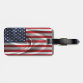 Étiquette À Bagage Drapeau des États-Unis (Dos horizontal)