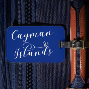 Étiquette À Bagage Drapeau des îles Caïmans Coeur, îles Caïmans