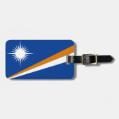 Étiquette À Bagage Drapeau des Îles Marshall Easy ID Personnel (Devant horizontal)