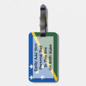 Étiquette À Bagage Drapeau des Îles Salomon Easy ID Personnel (Dos Vertical)