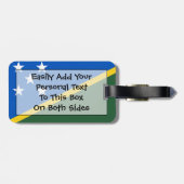 Étiquette À Bagage Drapeau des Îles Salomon Easy ID Personnel (Dos horizontal)