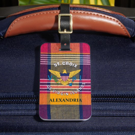 Étiquette À Bagage Drapeau des îles Vierges américaines St. Croix Mad (Insitu Rectoal 2)