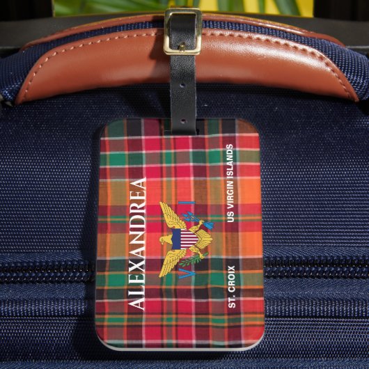Étiquette À Bagage Drapeau des îles Vierges américaines St. Croix Mad (Insitu Rectoal 2)