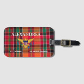 Étiquette À Bagage Drapeau des îles Vierges américaines St Thomas Mad (Devant Horizontal)