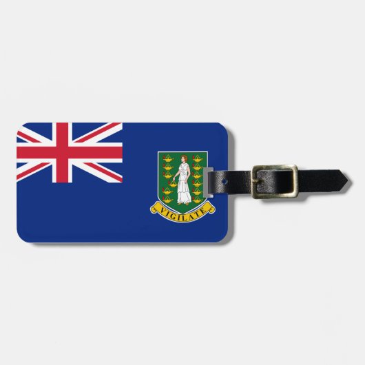 Étiquette À Bagage Drapeau des îles Vierges britanniques (Devant horizontal)