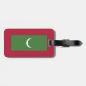 Étiquette À Bagage Drapeau des Maldives (Dos horizontal)