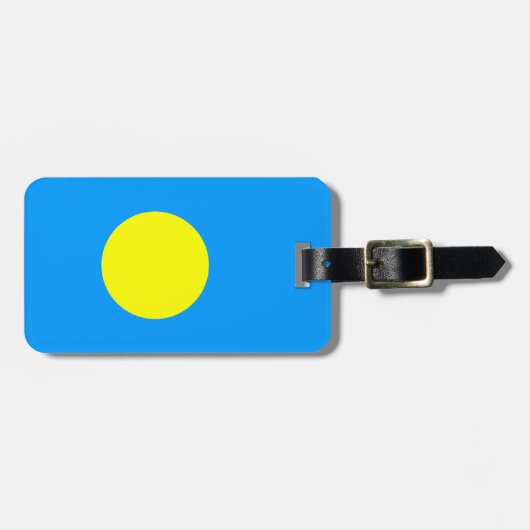 Étiquette À Bagage Drapeau des Palaos (Devant horizontal)