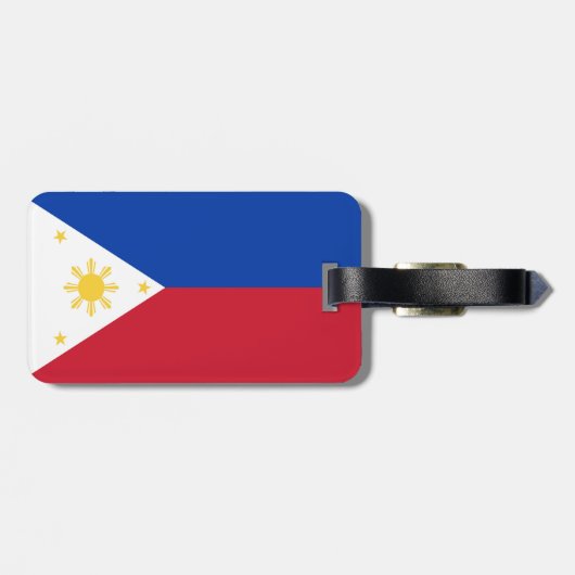 Étiquette À Bagage drapeau des Philippines (Dos horizontal)