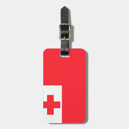 Étiquette À Bagage Drapeau des Tonga (Devant Vertical)