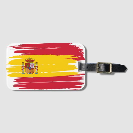 Étiquette À Bagage Drapeau d'Espagne (Devant Horizontal)