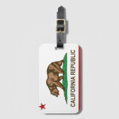 Étiquette À Bagage Drapeau d'État de Californie (États-Unis) (Devant Vertical)