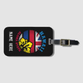 ÉTIQUETTE À BAGAGE DRAPEAU D'ÉTAT DE HAWAII ALOHA (Devant Horizontal)