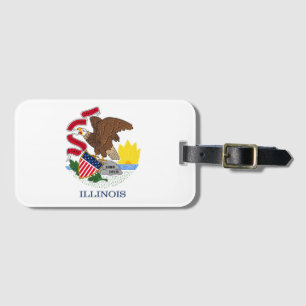 Étiquette À Bagage Drapeau d'État de l'Illinois, États-Unis