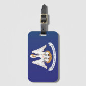 Étiquette À Bagage Drapeau d'État de Louisiane, États-Unis (Devant Vertical)