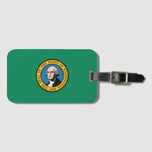 Étiquette À Bagage Drapeau d'État de Washington, États-Unis
