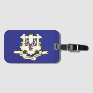 Étiquette À Bagage Drapeau d'État du Connecticut, États-Unis