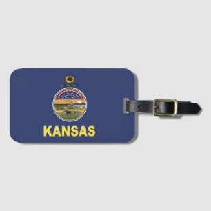 Étiquette À Bagage Drapeau d'État du Kansas, États-Unis