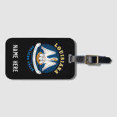 ÉTIQUETTE À BAGAGE DRAPEAU D'ÉTAT LOUISIANA PELICAN (Devant Horizontal)