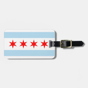 Étiquette À Bagage Drapeau d'étiquette de bagage de Chicago avec le