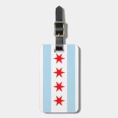 Étiquette À Bagage Drapeau d'étiquette de bagage de Chicago avec le (Devant Vertical)
