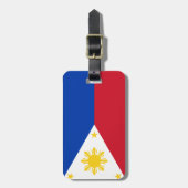 Étiquette À Bagage Drapeau d'étiquette de bagage de Philippines avec (Devant Vertical)