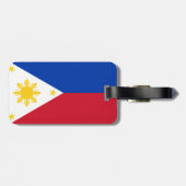 Étiquette À Bagage Drapeau d'étiquette de bagage de Philippines avec (Dos horizontal)