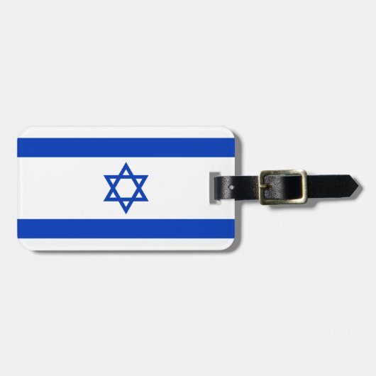Étiquette À Bagage Drapeau d'Israël (Devant horizontal)