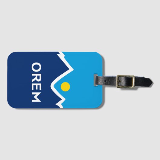 Étiquette À Bagage Drapeau d'Orem, Utah (Devant Horizontal)