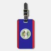 Étiquette À Bagage Drapeau du Belize (Devant Vertical)