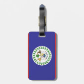 Étiquette À Bagage Drapeau du Belize (Dos Vertical)
