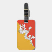 Étiquette À Bagage Drapeau du Bhoutan (Devant Vertical)