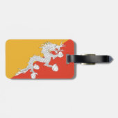 Étiquette À Bagage Drapeau du Bhoutan (Dos horizontal)